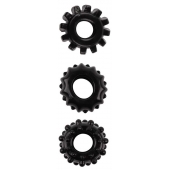 Набор из 3 черных эрекционных колец SET OF 3 COCKRINGS - Dream Toys - в Саранске купить с доставкой