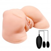 Телесная вибровагина Julie с 2 рабочими отверстиями - Baile - в Саранске купить с доставкой