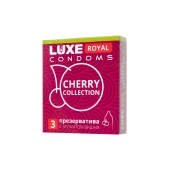 Презервативы с ароматом вишни LUXE Royal Cherry Collection - 3 шт. - Luxe - купить с доставкой в Саранске