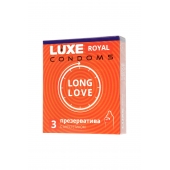 Презервативы с продлевающим эффектом LUXE Royal Long Love - 3 шт. - Luxe - купить с доставкой в Саранске