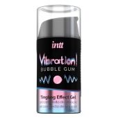 Жидкий интимный гель с эффектом вибрации Vibration! Bubble Gum - 15 мл. - INTT - купить с доставкой в Саранске