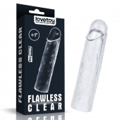 Прозрачная насадка-удлинитель Flawless Clear Penis Sleeve Add 1 - 15,5 см. - Lovetoy - в Саранске купить с доставкой