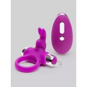 Лиловое виброкольцо с пультом ДУ Remote Control Cock Ring - Happy Rabbit - в Саранске купить с доставкой