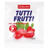 Гель-смазка Tutti-frutti со вкусом барбариса - 4 гр. - Биоритм - купить с доставкой в Саранске