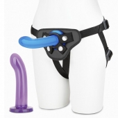 Страпон унисекс Beginners Strap-On с 2 насадками - 15 и 13 см. - Lux Fetish - купить с доставкой в Саранске