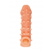 Телесная закрытая насадка с пупырышками Cock Sleeve Size L - 17,6 см. - KOKOS - в Саранске купить с доставкой