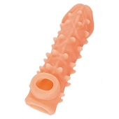 Телесная закрытая насадка с пупырышками Cock Sleeve Size L - 17,6 см. - KOKOS - в Саранске купить с доставкой