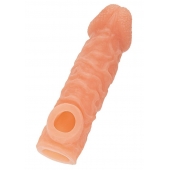 Телесная закрытая насадка с шершавой головкой Cock Sleeve Size L - 17,6 см. - KOKOS - в Саранске купить с доставкой