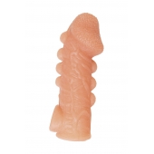 Телесная закрытая насадка с шишечками Cock Sleeve Size L - 17,6 см. - KOKOS - в Саранске купить с доставкой