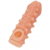 Телесная закрытая насадка с шариками Cock Sleeve Size S - 13,8 см. - KOKOS - в Саранске купить с доставкой