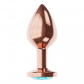 Пробка цвета розового золота с малиновым кристаллом Diamond Topaz Shine L - 8,3 см. - Lola Games - купить с доставкой в Саранске