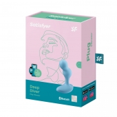 Голубой анальный вибростимулятор Deep Driver - 11,2 см. - Satisfyer - в Саранске купить с доставкой