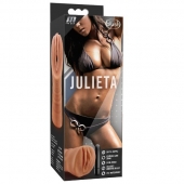 Мастурбатор-вагина цвета карамели Julieta с вибрацией - Blush Novelties - в Саранске купить с доставкой