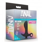 Черный анальный вибратор Silicone Vibrating Prostate Massager 01 - 10,8 см. - Blush Novelties - в Саранске купить с доставкой