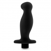 Черный анальный вибромассажёр Silicone Vibrating Prostate Massager 02 - 10,8 см. - Blush Novelties - в Саранске купить с доставкой