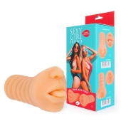 Телесный мастурбатор-ротик с высунутым язычком - Bior toys - в Саранске купить с доставкой