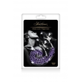 Зажимы для сосков с фиолетовой цепочкой Sweet Caress Nipple Chain - Sweet Caress - купить с доставкой в Саранске