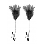Зажимы для сосков с черными перьями Sweet Caress Feather Nipple Clumps - Sweet Caress - купить с доставкой в Саранске