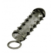 Дымчатая стимулирующая насадка с закрытой головкой SAMURAI PENIS SLEEVE BLACK - 14,5 см. - NMC - в Саранске купить с доставкой