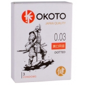 Презервативы с точками OKOTO Dotted - 3 шт. - Sitabella - купить с доставкой в Саранске