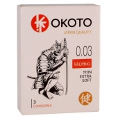 Тонкие презервативы OKOTO Thin Extra Soft - 3 шт. - Sitabella - купить с доставкой в Саранске