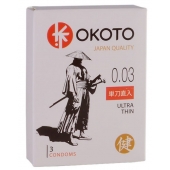 Ультратонкие презервативы OKOTO Ultra Thin - 3 шт. - Sitabella - купить с доставкой в Саранске