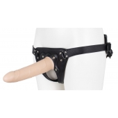 Пустотелый страпон Harness CLASSIC с бандажом - 19,5 см. - LOVETOY (А-Полимер) - купить с доставкой в Саранске