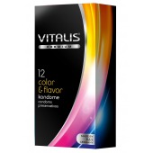 Цветные ароматизированные презервативы VITALIS PREMIUM color   flavor - 12 шт. - Vitalis - купить с доставкой в Саранске