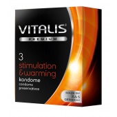 Презервативы VITALIS PREMIUM stimulation   warming с согревающим эффектом - 3 шт. - Vitalis - купить с доставкой в Саранске