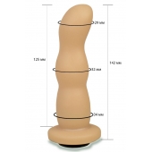 Телесная рельефная насадка Harness - 14,2 см. - LOVETOY (А-Полимер) - купить с доставкой в Саранске
