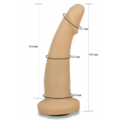 Телесная гладкая насадка Harness - 14,7 см. - LOVETOY (А-Полимер) - купить с доставкой в Саранске