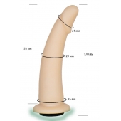 Телесная гладкая насадка-фаллоимитатор Harness - 17 см. - LOVETOY (А-Полимер) - купить с доставкой в Саранске