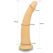 Телесная гладкая насадка-фаллоимитатор Harness - 20 см. - LOVETOY (А-Полимер) - купить с доставкой в Саранске