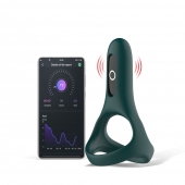 Изумрудное виброкольцо Magic Motion Rise с подхватом мошонки - Magic Motion - в Саранске купить с доставкой