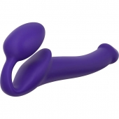 Фиолетовый безремневой страпон Silicone Bendable Strap-On - size S - Strap-on-me - купить с доставкой в Саранске