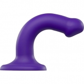 Фиолетовый фаллоимитатор-насадка Strap-On-Me Dildo Dual Density size S - 17 см. - Strap-on-me - купить с доставкой в Саранске