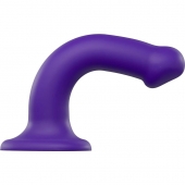 Фиолетовый фаллоимитатор-насадка Strap-On-Me Dildo Dual Density size M - 18 см. - Strap-on-me - купить с доставкой в Саранске