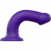 Фиолетовый фаллоимитатор-насадка Strap-On-Me Dildo Dual Density size L - 19 см. - Strap-on-me - купить с доставкой в Саранске