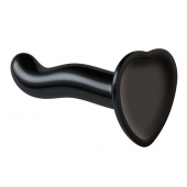 Черный фаллоимитатор-насадка Strap-On-Me P G spot Dildo size S - 16,4 см. - Strap-on-me - купить с доставкой в Саранске