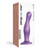 Фиолетовая насадка Strap-On-Me Dildo Plug Curvy size L - Strap-on-me - купить с доставкой в Саранске