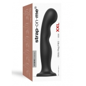 Черная насадка Strap-On-Me Dildo Plug P G size XXL - Strap-on-me - купить с доставкой в Саранске