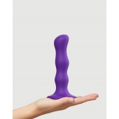 Фиолетовая насадка Strap-On-Me Dildo Geisha Balls size M - Strap-on-me - купить с доставкой в Саранске