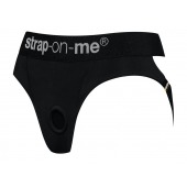 Черные трусики для насадок Heroine Lingerie Harness - size S - Strap-on-me - купить с доставкой в Саранске