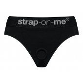 Черные трусики для насадок Heroine Lingerie Harness - size L - Strap-on-me - купить с доставкой в Саранске