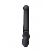 Черный безремневой вибрострапон Silicone Bendable Strap-On - size XL - Strap-on-me - купить с доставкой в Саранске
