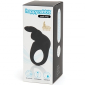 Черное эрекционное виброкольцо Happy Rabbit Rechargeable Rabbit Cock Ring - Happy Rabbit - в Саранске купить с доставкой
