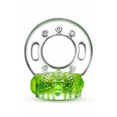 Зеленое эрекционное виброкольцо Arouser Vibrating C-Ring - Blush Novelties - в Саранске купить с доставкой