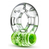 Зеленое эрекционное виброкольцо Arouser Vibrating C-Ring - Blush Novelties - в Саранске купить с доставкой