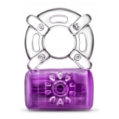 Фиолетовое эрекционное виброкольцо One Night Stand Vibrating C-Ring - Blush Novelties - в Саранске купить с доставкой