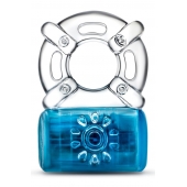 Синее эрекционное виброкольцо One Night Stand Vibrating C-Ring - Blush Novelties - в Саранске купить с доставкой